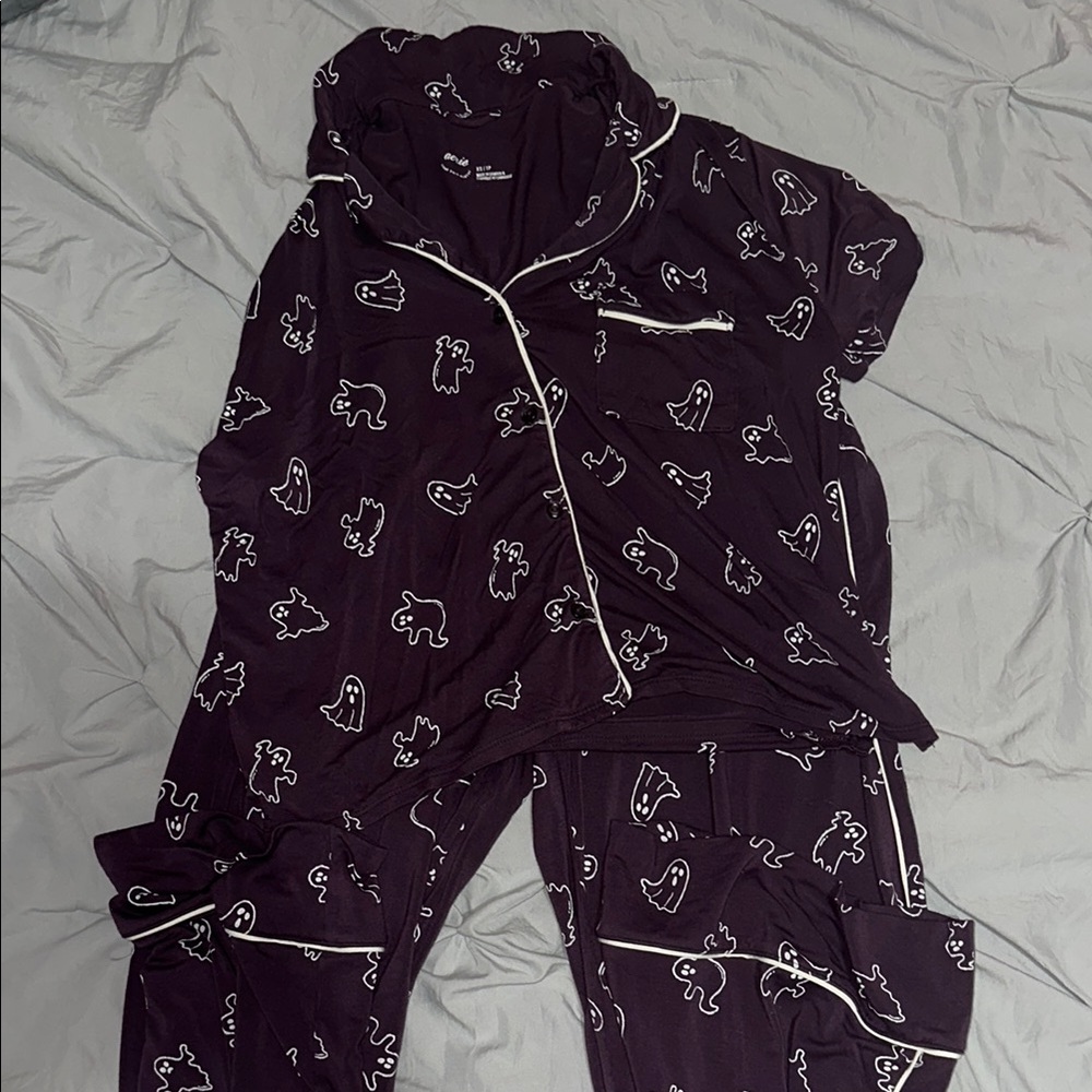 Aerie Purple Ghost Print Pajama Set